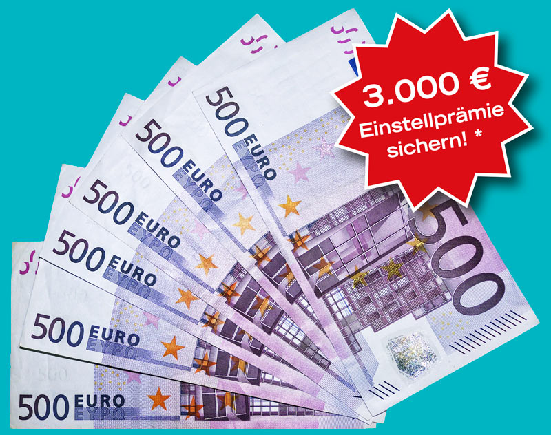 3.000 € Einstellprämie